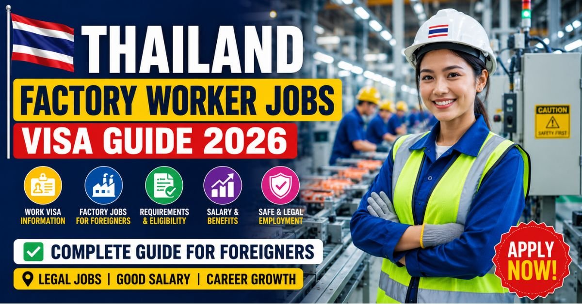 Thailand Factory Worker Jobs Visa Guide 2026 for Foreigners